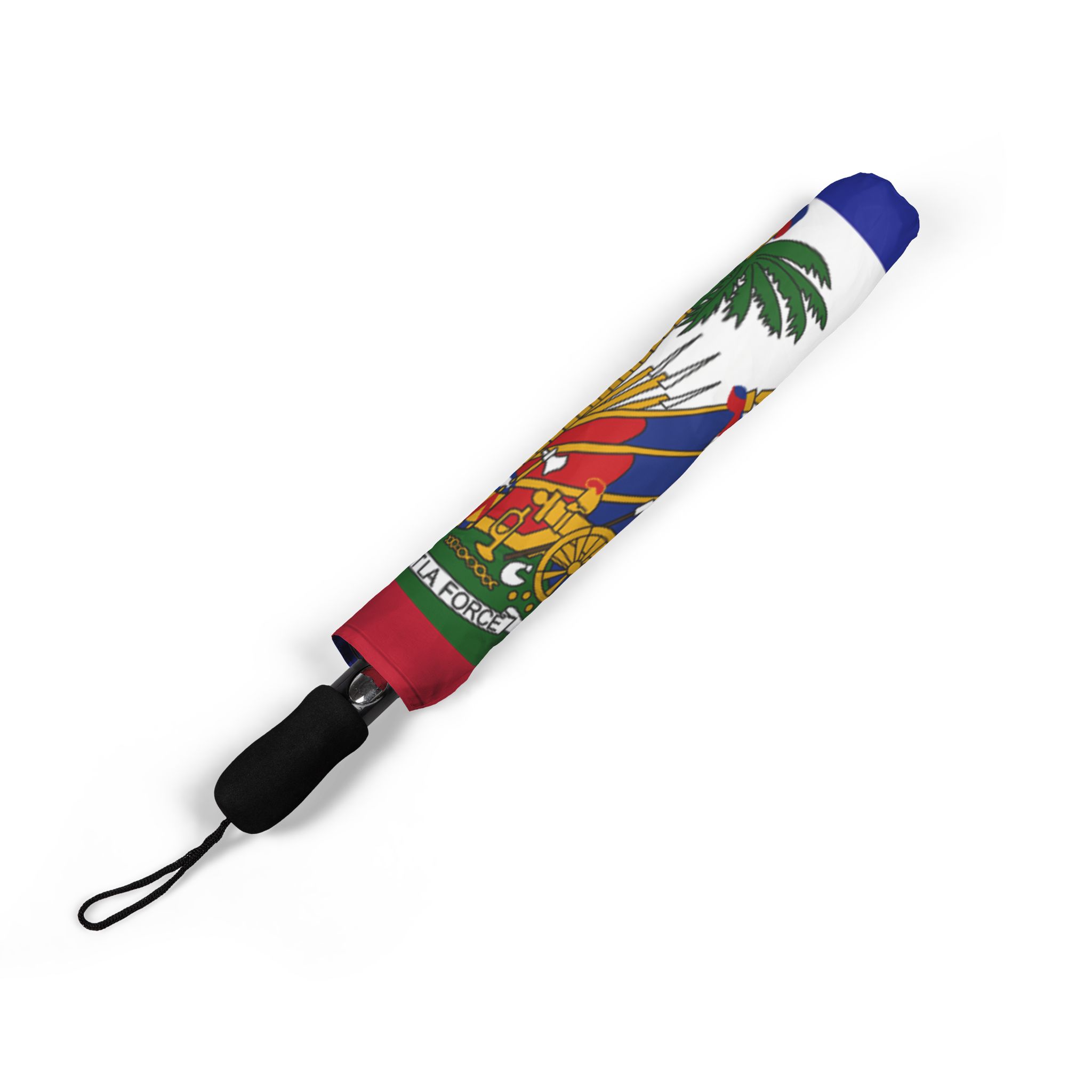 Semi-Automatic Haitian Flag Foldable Umbrella - Image 5