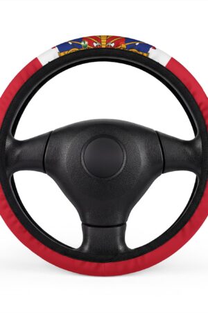Haitian Flag Car Steering Wheel Cover