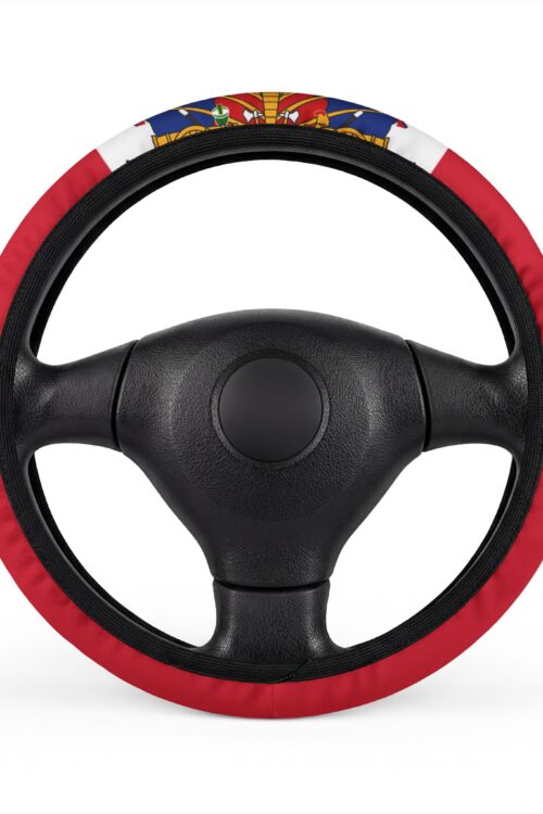 Haitian Flag Car Steering Wheel Cover