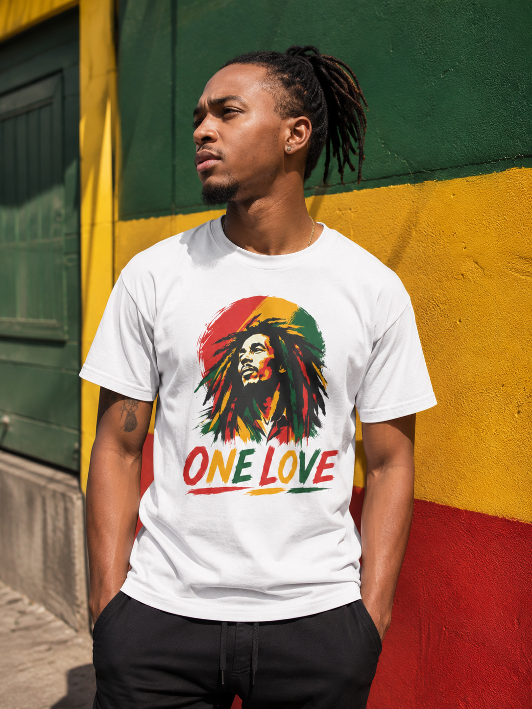 One Love Reggae Legend Graphic T-Shirt. - Image 4