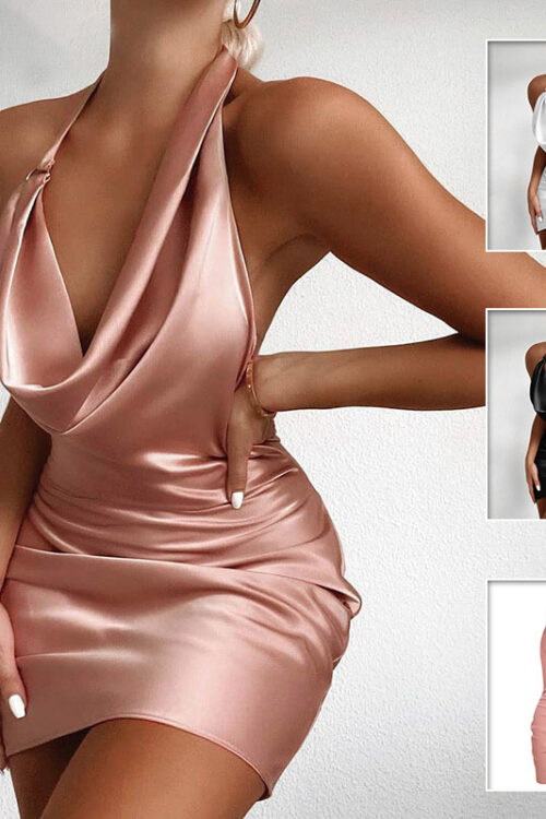BAZA Allure Satin Mini Dress